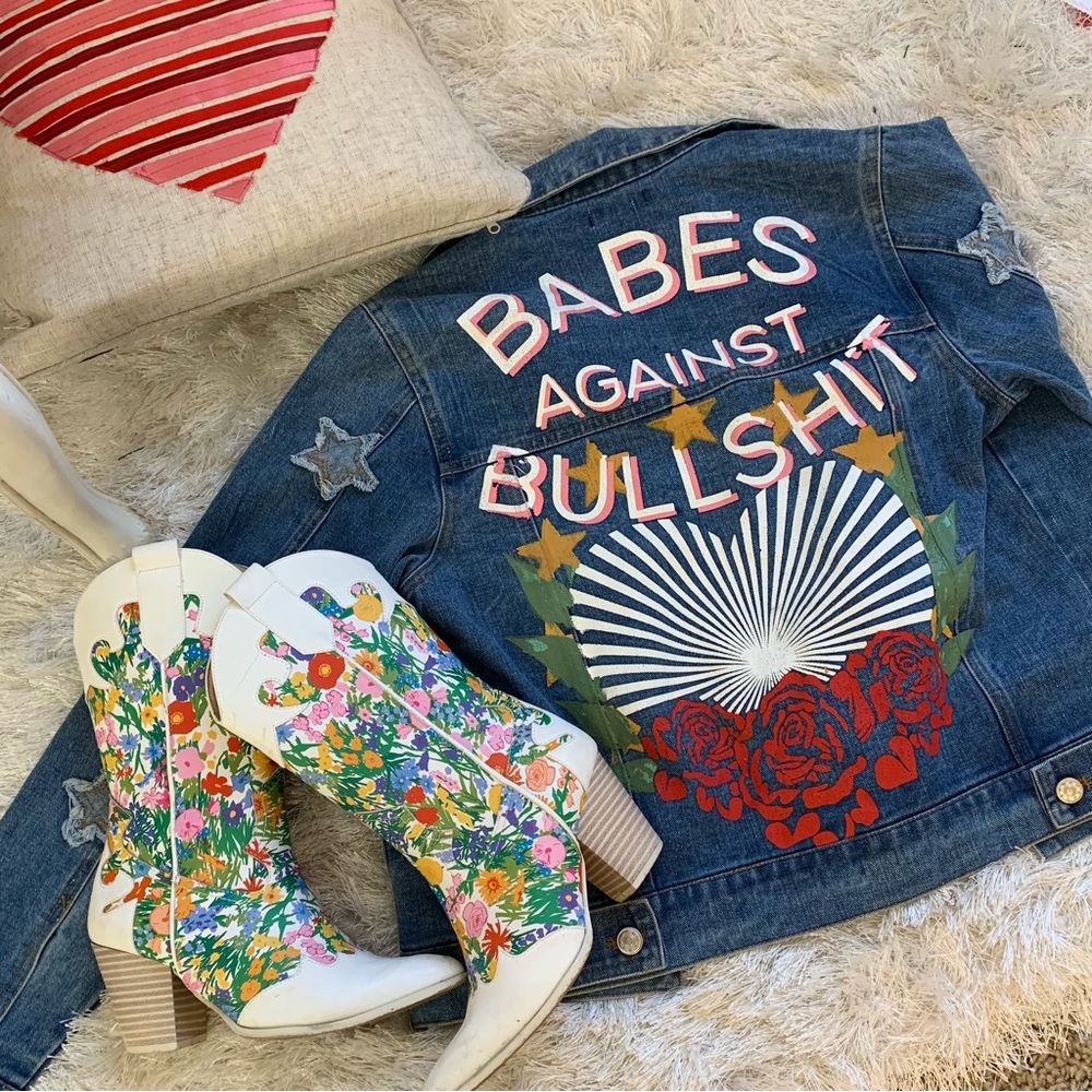 COPY - Babes Against Bullshit Denim Jacket by Nasty Gal